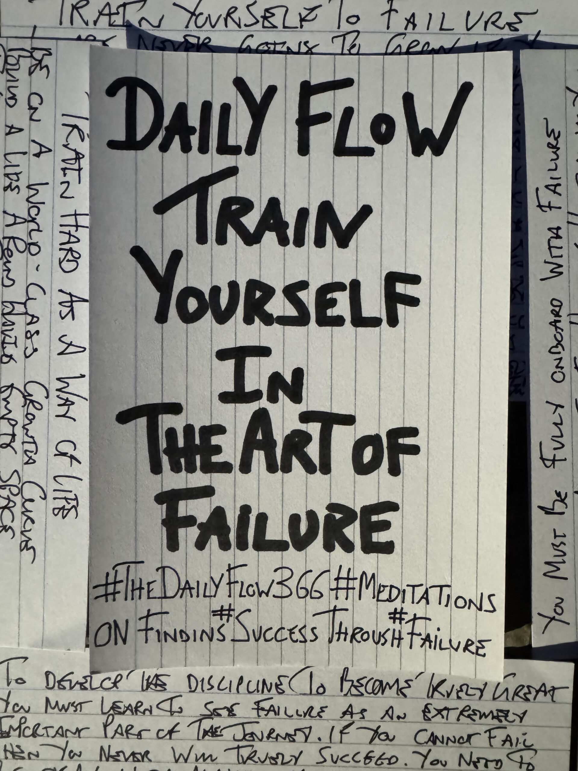 1 TRAIN YOURSELF IN THE ART OF FAILURE